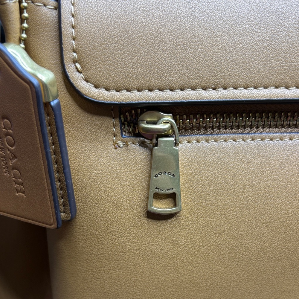 Coach Camel Leather Satchel - Picture 4 of 6